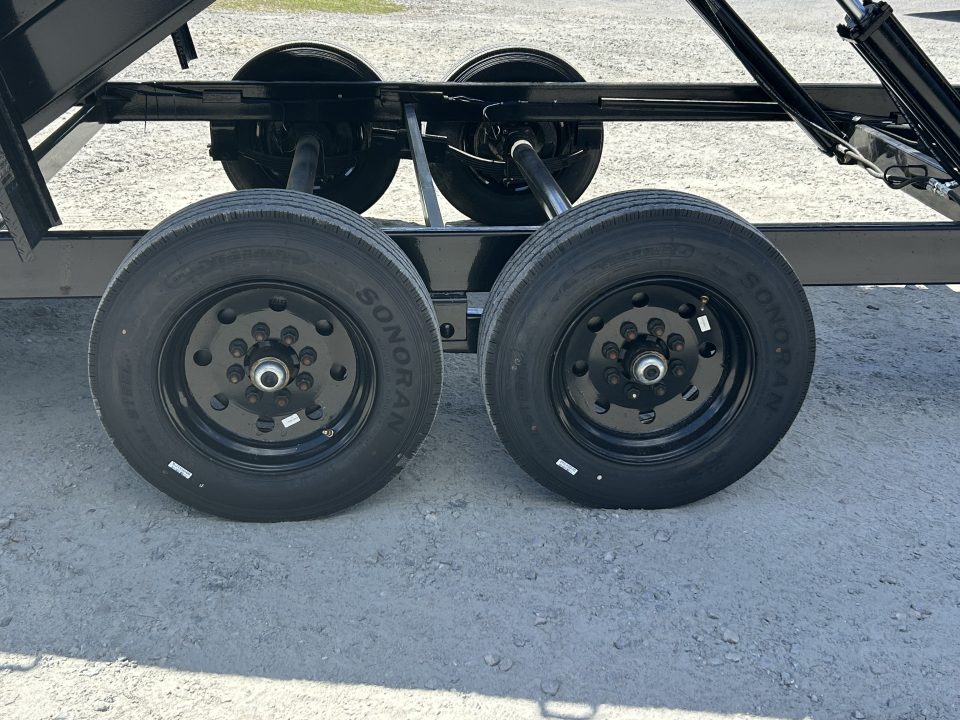 New 2026 Down 2 Earth Trailers 7x16 Dump Trailer with 8K Axkes #11,656 Payload & 48" Sides
