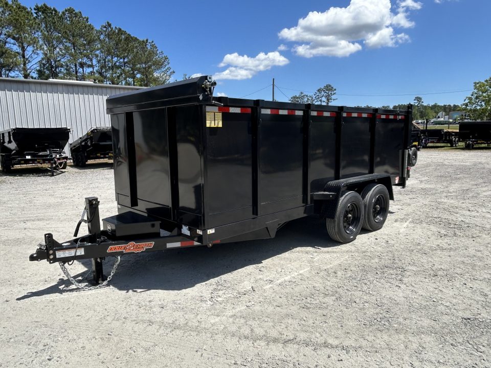 New 2026 Down 2 Earth Trailers 7x16 Dump Trailer with 8K Axkes #11,656 Payload & 48" Sides