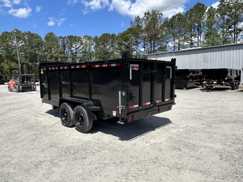 New 2026 Down 2 Earth Trailers 7x16 Dump Trailer with 8K Axkes #11,656 Payload & 48" Sides
