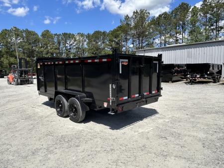 New 2026 Down 2 Earth Trailers 7x16 Dump Trailer with 8K Axkes #11,656 Payload & 48" Sides