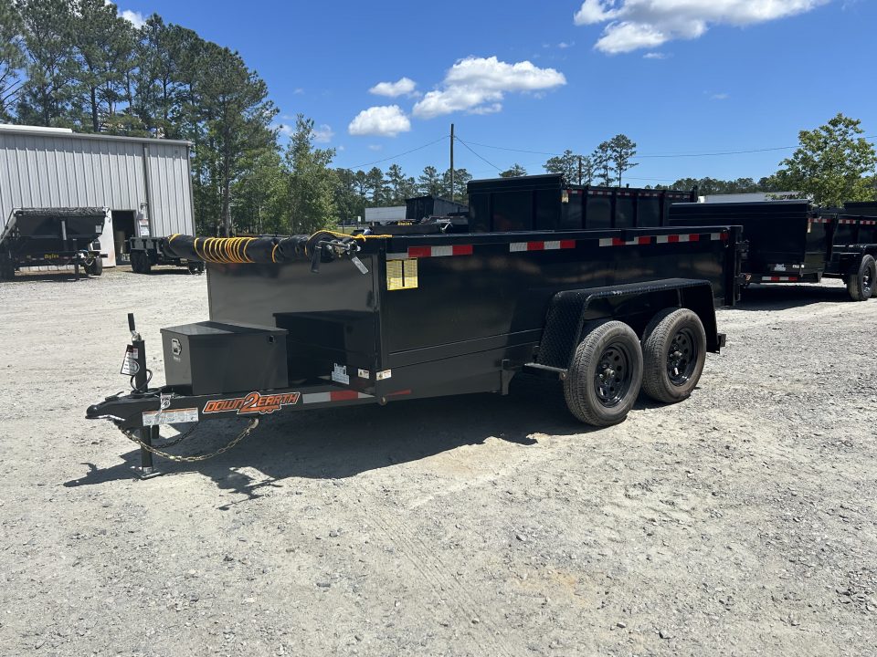 New 2026 Down 2 Earth 6x12 Dump Trailer with #4170 Payload, Tandem #3500 Axles