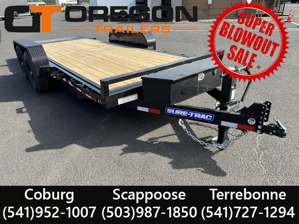 New 2026 Sure-Trac 7x18 Power Tilt Equipment Trailer 14K GVWR