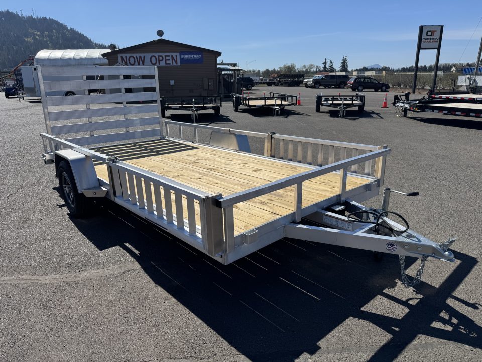 New 2026 Sure-Trac 7x14 Aluminum ATV Trailer w/ Side Load Ramps 3.5K GVWR