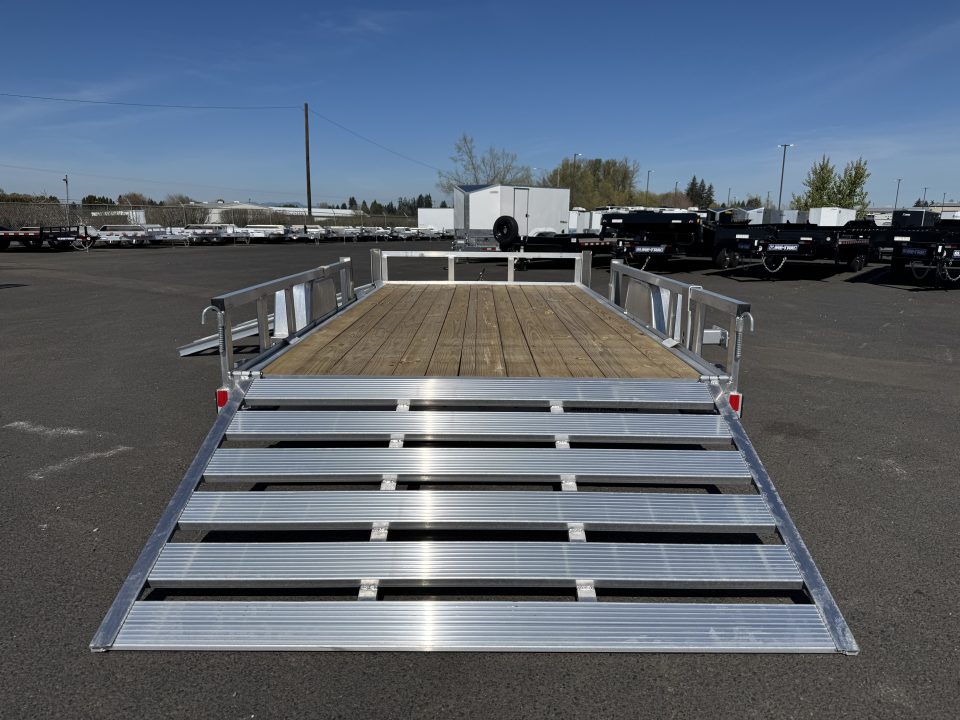 New 2026 Sure-Trac 7x14 Aluminum ATV Trailer w/ Side Load Ramps 3.5K GVWR