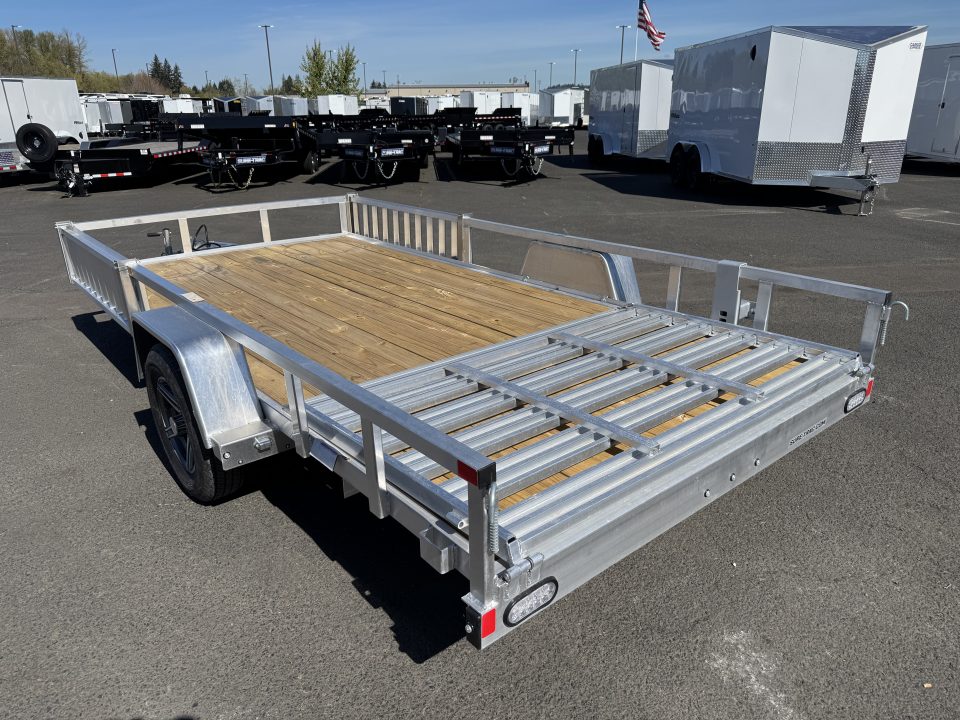 New 2026 Sure-Trac 7x14 Aluminum ATV Trailer w/ Side Load Ramps 3.5K GVWR