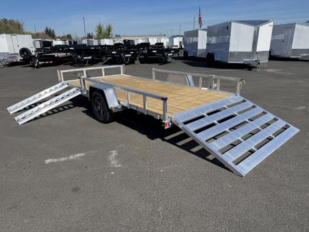 New 2026 Sure-Trac 7x14 Aluminum ATV Trailer w/ Side Load Ramps 3.5K GVWR