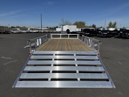 New 2026 Sure-Trac 7x14 Aluminum ATV Trailer w/ Side Load Ramps 3.5K GVWR