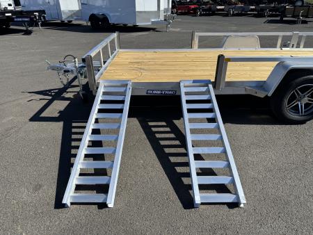 New 2026 Sure-Trac 7x14 Aluminum ATV Trailer w/ Side Load Ramps 3.5K GVWR