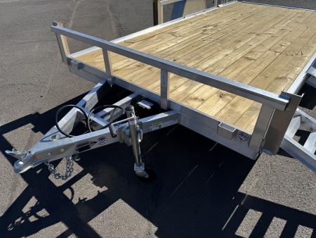 New 2026 Sure-Trac 7x14 Aluminum ATV Trailer w/ Side Load Ramps 3.5K GVWR