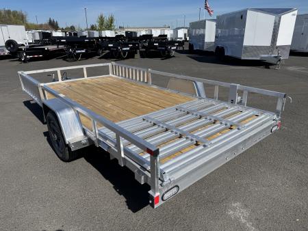New 2026 Sure-Trac 7x14 Aluminum ATV Trailer w/ Side Load Ramps 3.5K GVWR