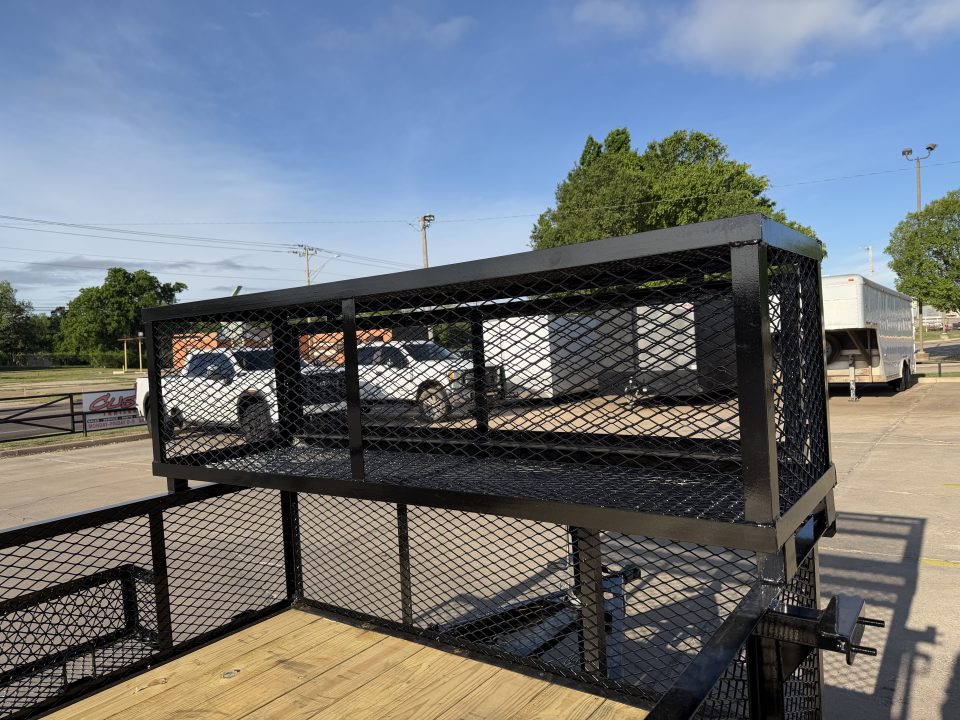 New #144165 2026 MP CUSTOMS 14 X 83 TANDEM AXLE ANGLE TOP 7K LANDSCAPE TRAILER W/ 2' SIDES