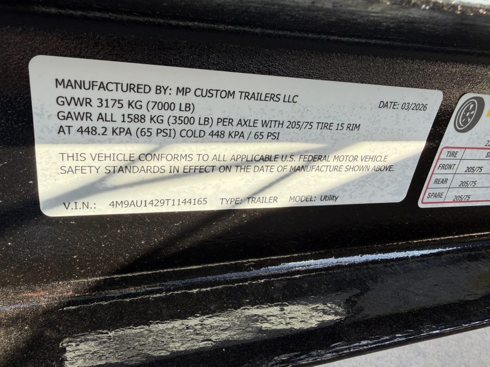 New #144165 2026 MP CUSTOMS 14 X 83 TANDEM AXLE ANGLE TOP 7K LANDSCAPE TRAILER W/ 2' SIDES