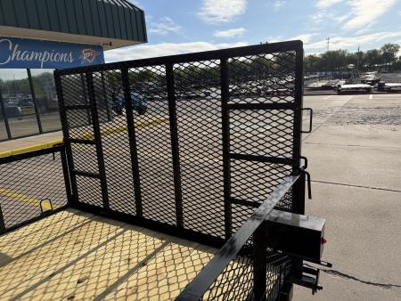New #144165 2026 MP CUSTOMS 14 X 83 TANDEM AXLE ANGLE TOP 7K LANDSCAPE TRAILER W/ 2' SIDES