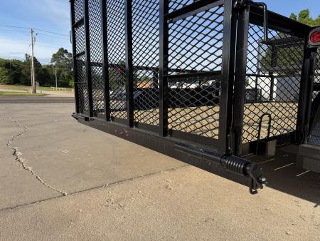 New #144165 2026 MP CUSTOMS 14 X 83 TANDEM AXLE ANGLE TOP 7K LANDSCAPE TRAILER W/ 2' SIDES