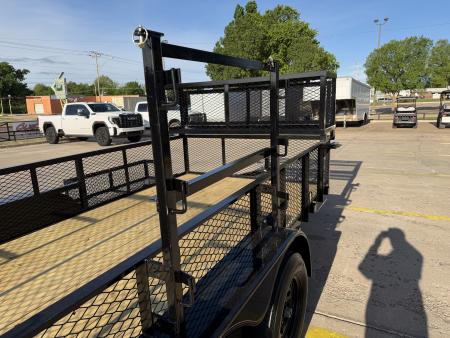New #144165 2026 MP CUSTOMS 14 X 83 TANDEM AXLE ANGLE TOP 7K LANDSCAPE TRAILER W/ 2' SIDES