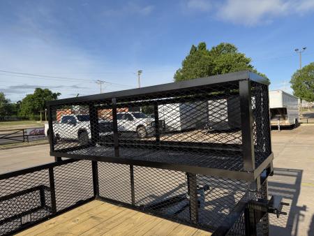 New #144165 2026 MP CUSTOMS 14 X 83 TANDEM AXLE ANGLE TOP 7K LANDSCAPE TRAILER W/ 2' SIDES