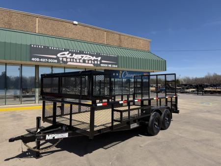 New 2026 MP CUSTOMS 16 X 83 TANDEM AXLE PIPE TOP 10K LANDSCAPE TRAILER W/ 2' SIDES