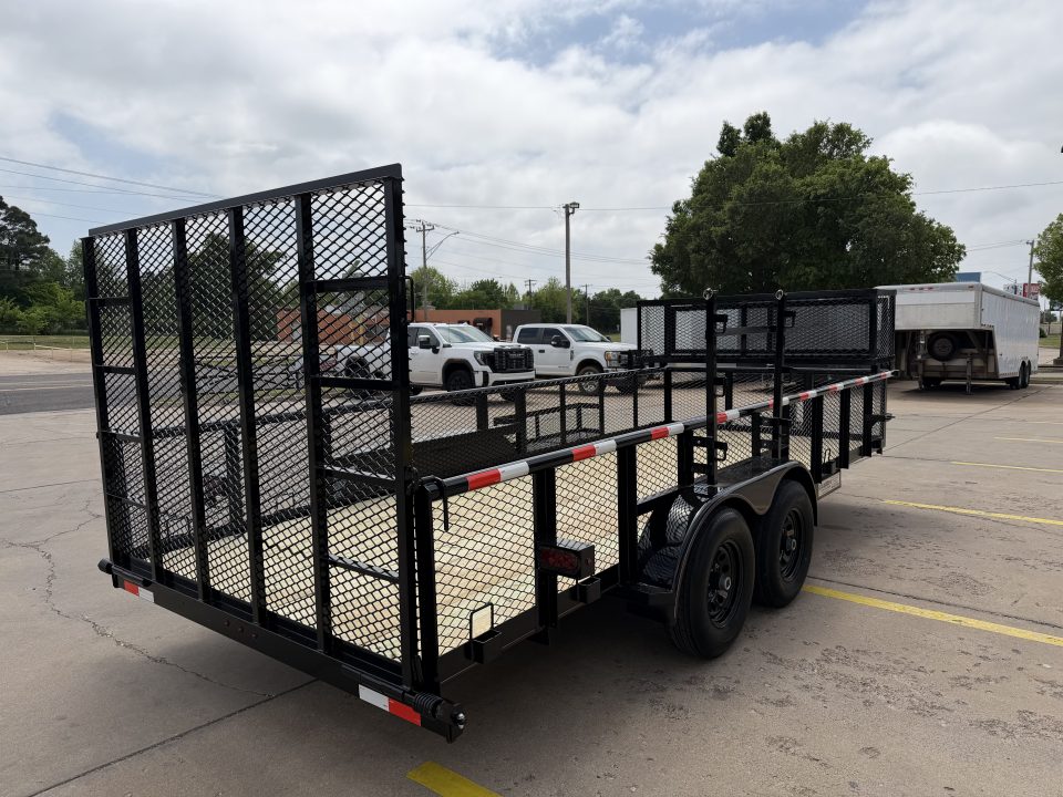New #144209 2026 MP CUSTOMS 18 X 83 TANDEM AXLE PIPE TOP 10K LANDSCAPE TRAILER W/ 2' SIDES