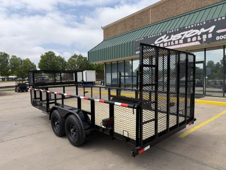 New #144209 2026 MP CUSTOMS 18 X 83 TANDEM AXLE PIPE TOP 10K LANDSCAPE TRAILER W/ 2' SIDES