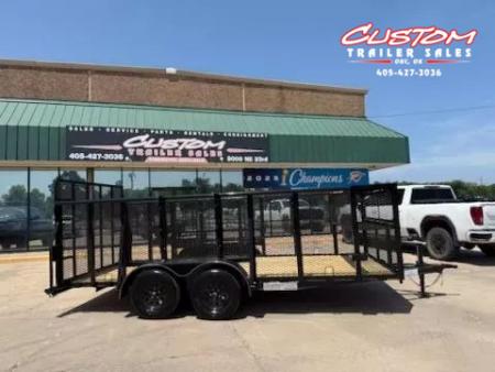 New 2026 MP Custom Trailers 16 X 83 TANDEM AXLE PIPE TOP 7K LANDSCAPE TRAILER W/ 4' SIDES Landscape Trailer