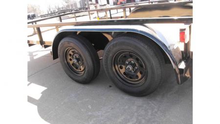 New Utility Trailer 77" X 14 Tube Top Rear LAY-N-TAIL GATE Brakes