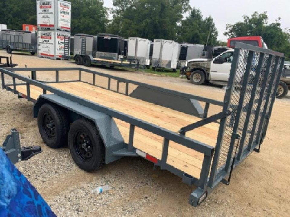 New 2026 GPS TRAILERS Utility Trailer/ GTT Series / 76" Wide x 16' Long / 2-3500# Electric Brake Axles / 4' Mesh Gate