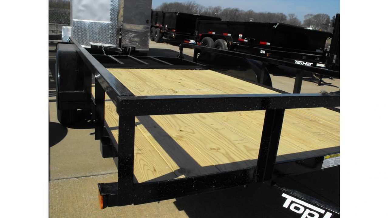 New Utility Trailer 77" X 14 Tube Top Rear LAY-N-TAIL GATE Brakes