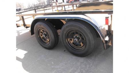 New Utility Trailer 77" X 14 Tube Top Rear LAY-N-TAIL GATE Brakes