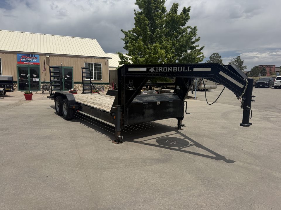 Used 2020 Iron Bull Flatbed Gooseneck Trailer