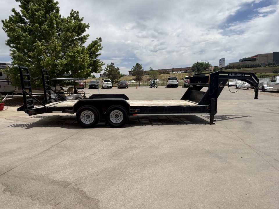 Used 2020 Iron Bull Flatbed Gooseneck Trailer