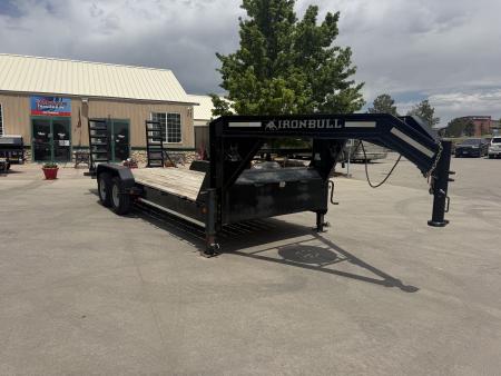Used 2020 Iron Bull Flatbed Gooseneck Trailer