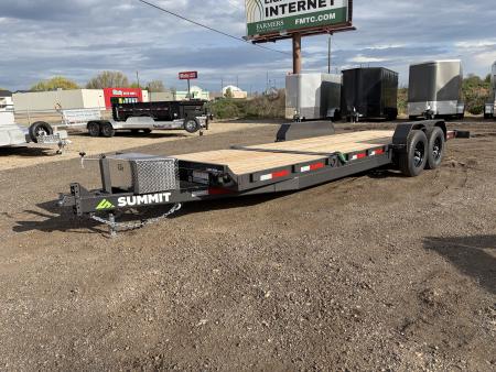 New 2026 Summit Cascade 7x22 16/6 14k Split Deck Tilt Equipment Trailer