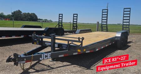 New 2026 JCE 22' x 6 in. Channel Equipment Trailer