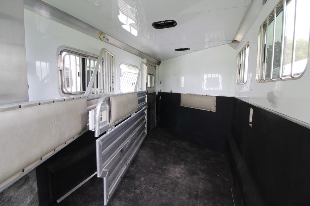 Used 2020 Featherlite 7'6" Tall & Wide Warmblood- XL Tack Room - Many Features! 3 Horse Trailer