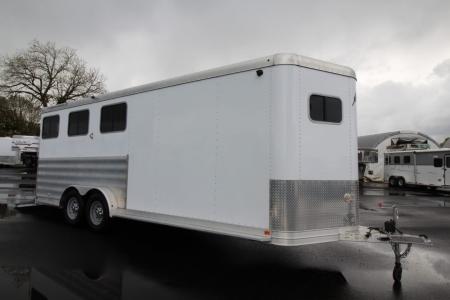 Used 2020 Featherlite 7'6" Tall & Wide Warmblood- XL Tack Room - Many Features! 3 Horse Trailer