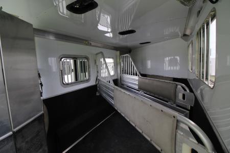 Used 2020 Featherlite 7'6" Tall & Wide Warmblood- XL Tack Room - Many Features! 3 Horse Trailer