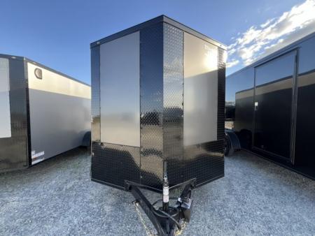 New 2026 Titanium 7x14 TA Enclosed Cargo Trailer Charcoal Polycore Blackout Package