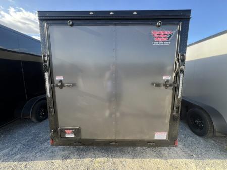 New 2026 Titanium 7x14 TA Enclosed Cargo Trailer Charcoal Polycore Blackout Package