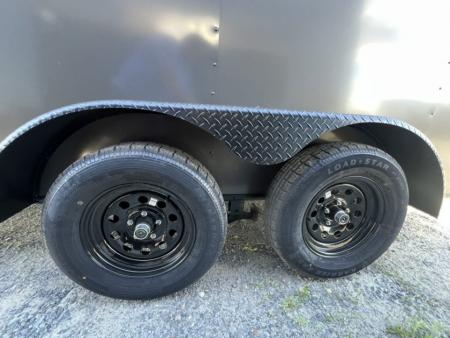 New 2026 Titanium 7x14 TA Enclosed Cargo Trailer Charcoal Polycore Blackout Package