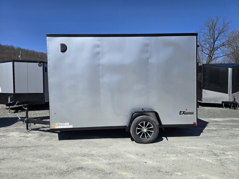 New 2026 Cargo Express 7x12 3.5K Enclosed Trailer- 7' Interior Height- Ramp Door- Blackout Trim- Black Aluminum Wheels- 24" OC Floor Walls and Roof