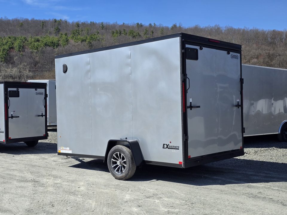 New 2026 Cargo Express 7x12 3.5K Enclosed Trailer- 7' Interior Height- Ramp Door- Blackout Trim- Black Aluminum Wheels- 24" OC Floor Walls and Roof