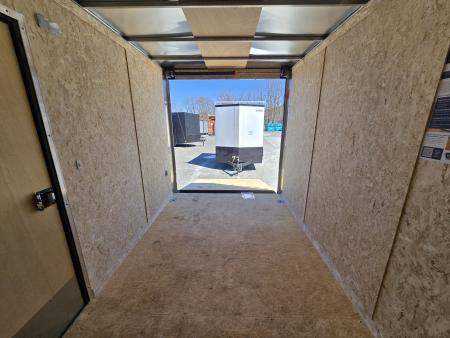 New 2026 Cargo Express 7x12 3.5K Enclosed Trailer- 7' Interior Height- Ramp Door- Blackout Trim- Black Aluminum Wheels- 24" OC Floor Walls and Roof