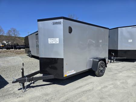 New 2026 Cargo Express 5x10 3K Enclosed Trailer- 5.5' Interior Height- Ramp Door- Fold Down Stabilizer Jacks- Black Aluminum Wheels- 24  OC Floor Walls and Roof