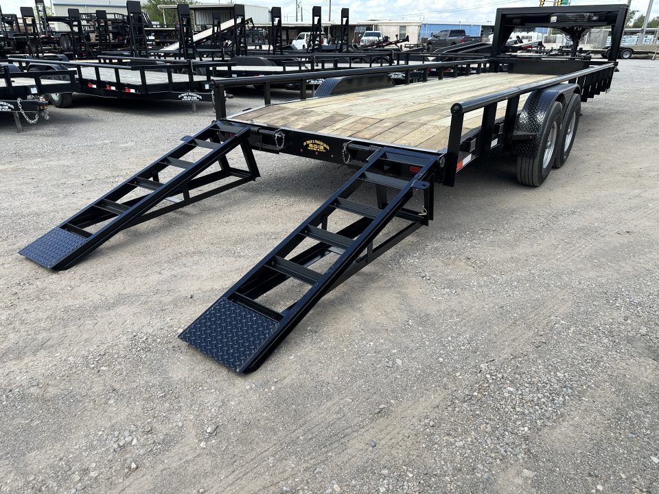 New 2026 Road Boss 83x24 Gooseneck Lowstyle Pipe rail, Stand Ups & 8ks Equipment Trailer