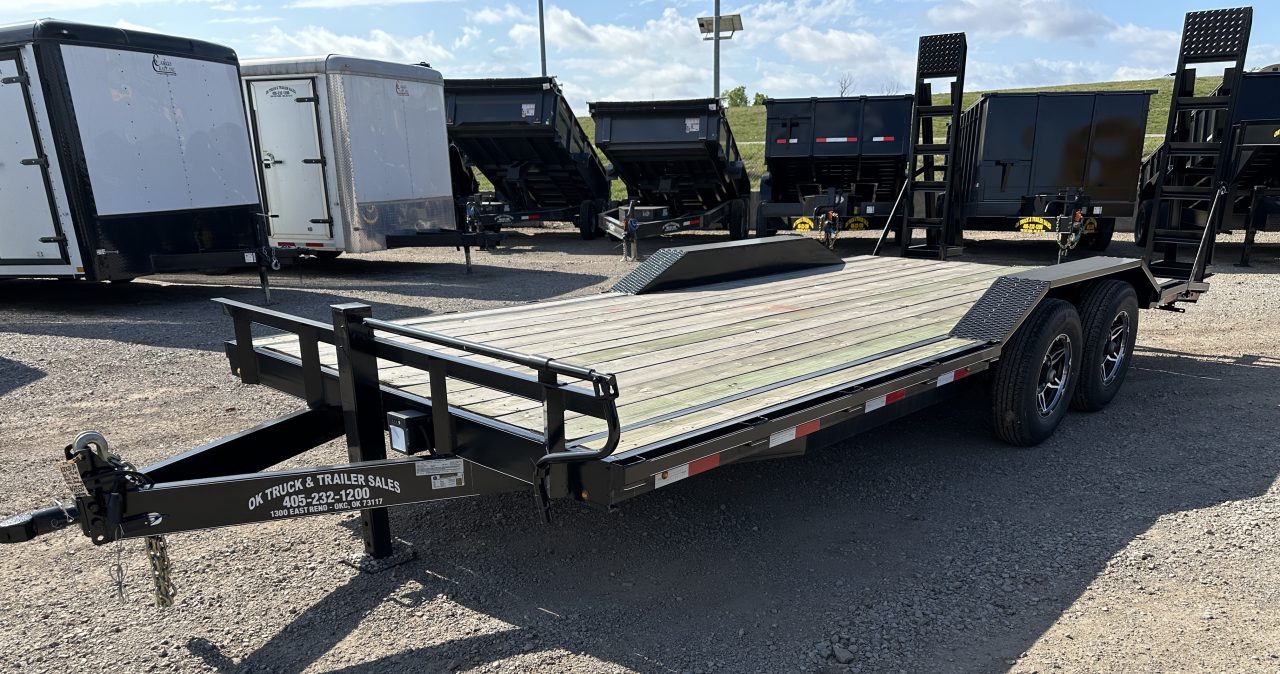 New 2025 Road Boss 102x20 Bumperpull 8k Drive Over Fenders, Stand up ramps Car Hauler Equipment Trailer