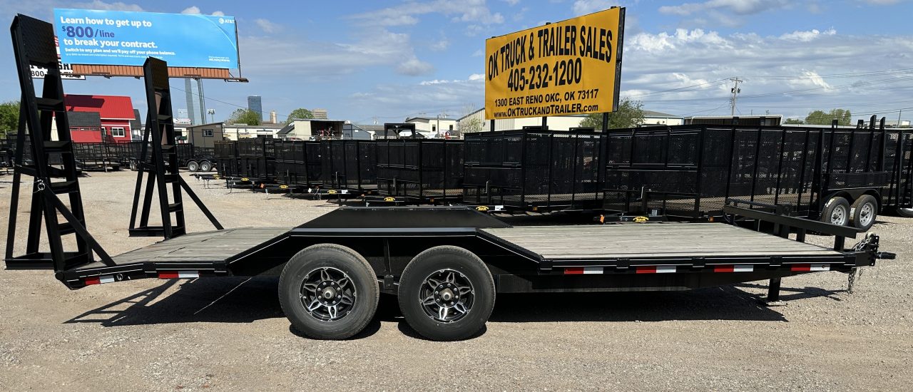 New 2025 Road Boss 102x20 Bumperpull 8k Drive Over Fenders, Stand up ramps Car Hauler Equipment Trailer