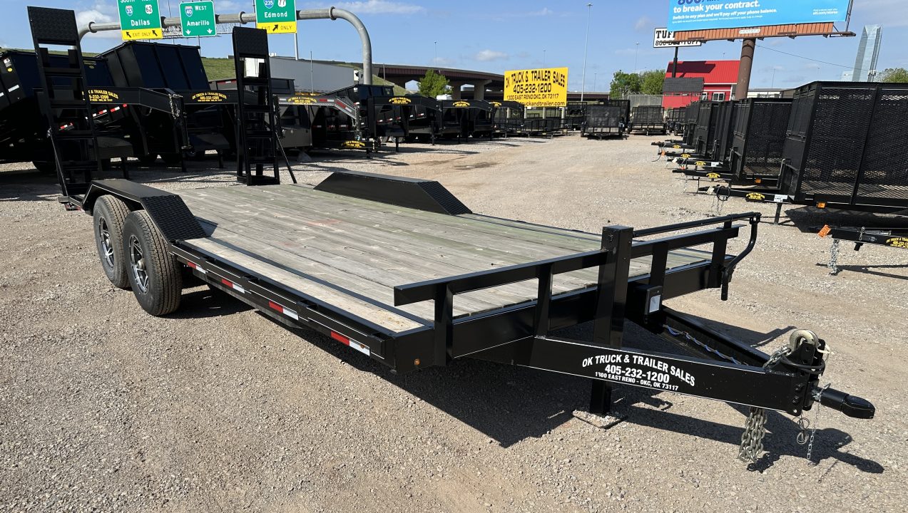 New 2025 Road Boss 102x20 Bumperpull 8k Drive Over Fenders, Stand up ramps Car Hauler Equipment Trailer