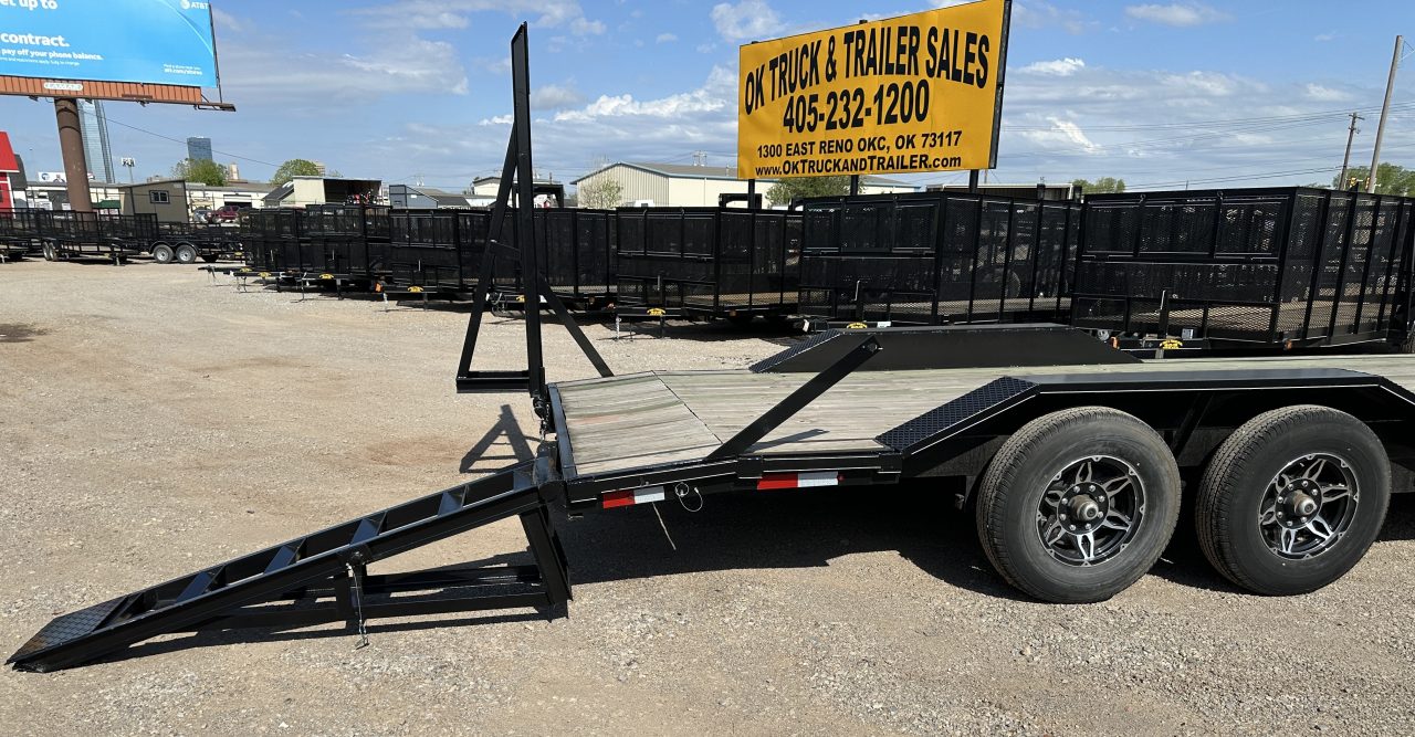 New 2025 Road Boss 102x20 Bumperpull 8k Drive Over Fenders, Stand up ramps Car Hauler Equipment Trailer