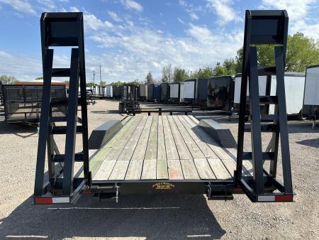 New 2025 Road Boss 102x20 Bumperpull 8k Drive Over Fenders, Stand up ramps Car Hauler Equipment Trailer