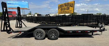 New 2025 Road Boss 102x20 Bumperpull 8k Drive Over Fenders, Stand up ramps Car Hauler Equipment Trailer